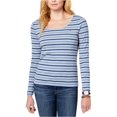 thumbnail image 2 of Camiseta básica a rayas Tommy Hilfiger para mujer gris extragrande, 2 of 2