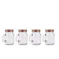 thumbnail image 6 of Efavormart 4 Pack 4oz Clear Glass Mason Jars with Rose Gold Lid for Pickling, Preserving, Decorating, Canning Jar, Craft and Dry Food Storage Spices, Salads, Yogurt, Meal Prep, 6 of 11