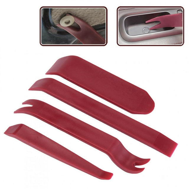 4 Pcs Kit d'Outils Stéréo pour Voiture, Clip de Porte, Panneau de Tableau de Bord, Outils d'Installation à Main