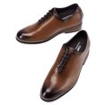 thumbnail image 5 of CMR CHAMARIPA Mens Elevator Dress Shoes - Brown Cowhide Leather Oxford Shoes That Make You Taller 2.76 Inches / 7 CM, 5 of 5