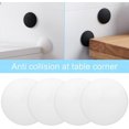 thumbnail image 3 of Protector de pared para tope de puerta de 3,15 pulgadas, 4 piezas de tope de puerta de silicona suave blanca, silencioso y resistente a los golpes, protector de pared autoadhesivo, protege las paredes, 3 of 5