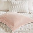 thumbnail image 3 of Soft Plush Comforter Set, Long Faux Fur Bedding Set, Mid Century Down Alternative Beddingnull with 2 Matching Shams, Twin/Twin XL, Blush/White 3 Piece, 3 of 7