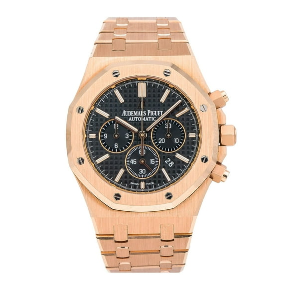 Pre-Owned Audemars Piguet Royal Oak Chronograph 26320OR 41MM Black Dial With Rose Gold Bracelet