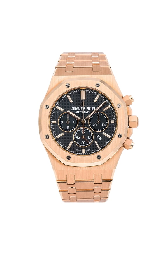 Pre-Owned Audemars Piguet Royal Oak Chronograph 26320OR 41MM Black Dial With Rose Gold Bracelet