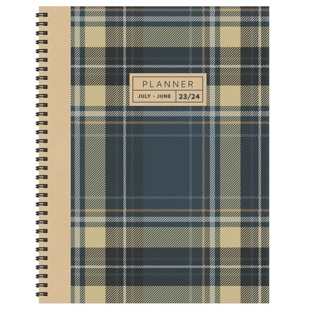UPC: 0619344377572 | July 2023 – June 2024 Tartan Large Weekly Monthly Planner