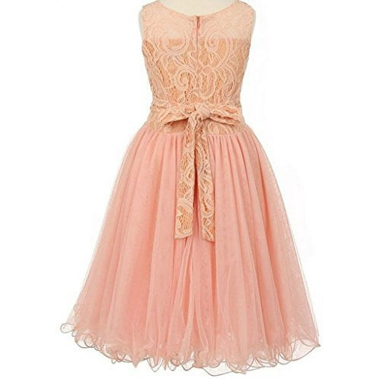 Peach color dress for girls discount