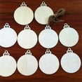 thumbnail image 4 of Adornos navideños colgantes de madera de múltiples formas surtidos para decoración DIY Bola redonda 5pcs, 4 of 9