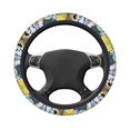 thumbnail image 2 of Lsque Bluey Pattern Elastic Stretch Steering Wheel Cover,Universal 15 inch, Microfiber Breathable Ice Silk, Anti-Slip, Odorless, Easy Carry, 2 of 7