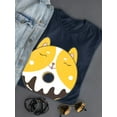 thumbnail image 3 of Cute Smiling Corgi Donut T-Shirt Women -Image by Shutterstock, Female Large, 3 of 4
