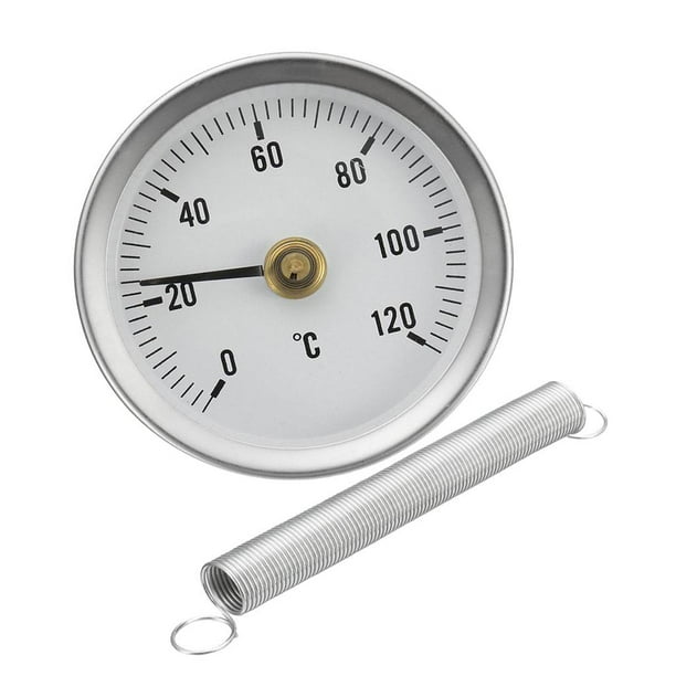 Caja de esfera de tubo de 63 mm en Aluminio Macarena Termó r redonda de temperatura con resorte 0-120