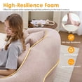 thumbnail image 3 of Timbernest 70" Convertible Sleeper Sofa, 2-in-1 Chenille Boneless Loveseat, Folding Floor Cloud Couch for Living Room Apartment, Apricot, 3 of 8