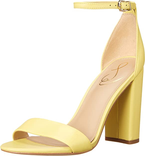 極美品　YELLO PATCH CHUNKY HEEL SANDALS Allegra K Women's Back to College Strappy Straps Lace Up