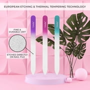 Lindo Premium Crystal Nail File - Premium/Dipped Tech - 3pcs/pk