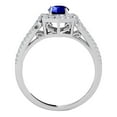 thumbnail image 2 of Mauli Jewels Engagement Rings for Women 1.35 Carat Halo Tanzanite And Diamond Bridal Set Prong-Setting 14k White Gold, 2 of 5