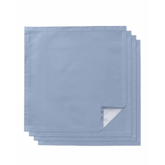 Cloth Napkins Set of 4 - 20x20 Inches, Pure Light Blue Washable Reusable Table Napkins, Simple Solid Color Soft & Absortbent Dining Napkin for Party Wedding Hotel Restaurant