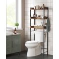 thumbnail image 3 of VASAGLE Rangement au-Dessus de la Toilette, Étagère de Rangement de Salle de Bain à 3 Niveaux, Brun Rustique et Noir UBTS002B01, 3 of 7