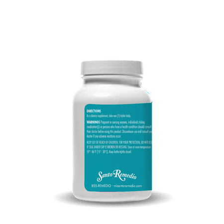 Santo Remedio Magnesium Capsules, Dietary Supplement, 300 mg, 30 Count