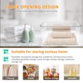 thumbnail image 4 of 2 Pcs Trash Bag Holder with Lid Clear Garbage Bag Dispenser Stackable Trash Bag Storage Under Sink Trash Bag Roll Holder Open Front Trash Bag Organizer for Garbage Bag, 4 of 8