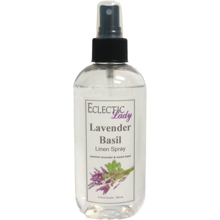 Lavender Basil Linen Spray, 16 ounces (Best Lavender Linen Spray)