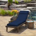 thumbnail image 2 of Outdoor Chaise Cushion, 21 in x 72 in, Weather-Proof, Rain-Proof, Fade Resistant Patio Cushion for Chaise Lounger Sapphire Blue Leala, 2 of 10