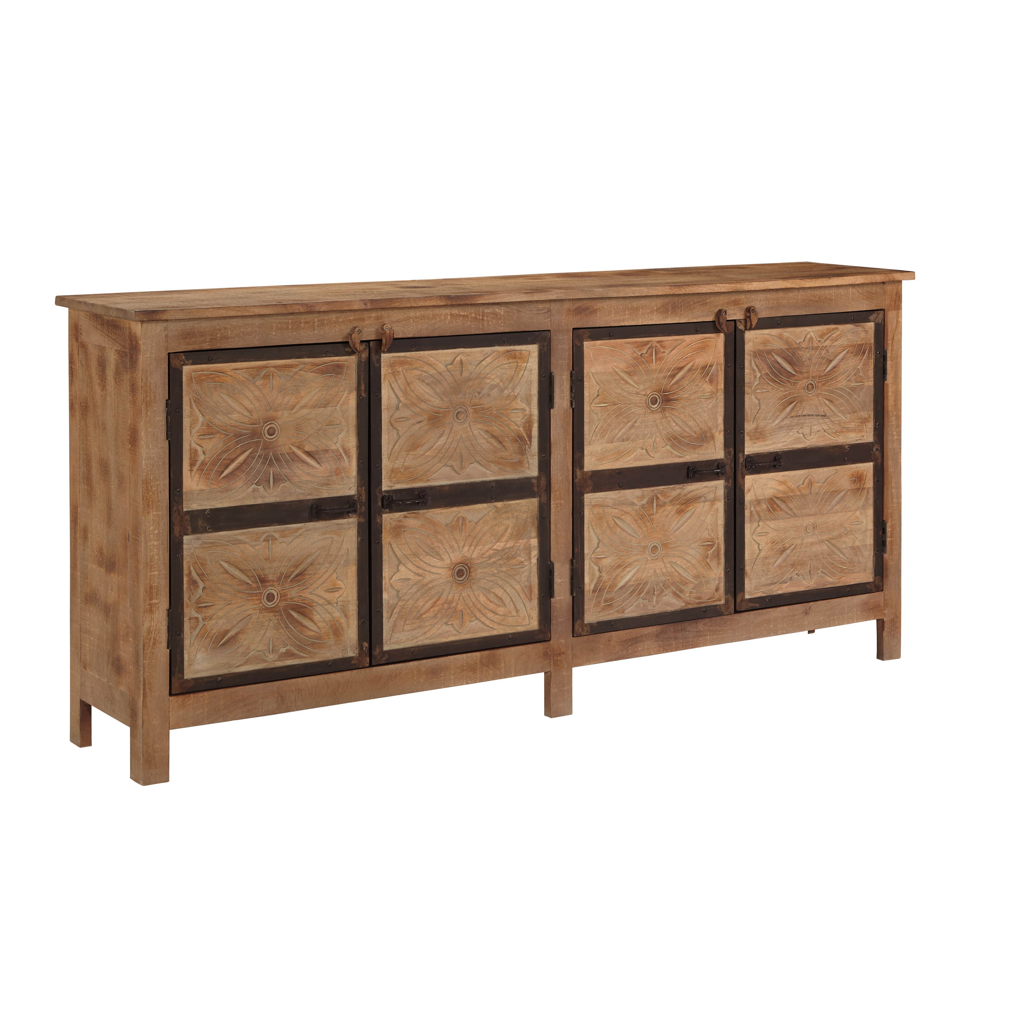 Ashley Roddinton Door Accent Cabinet in Light Brown
