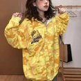 thumbnail image 2 of Sudadera con capucha y cremallera original de Hello Kitty de Sanrio para mujer, cárdigan holgado para pareja, abrigo estilo universitario Y2k, sudadera de gran tamaño, 2 of 2