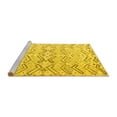 thumbnail image 2 of Ahgly Company Machine Washable Indoor Rectangle Solid Yellow Modern Area Rugs, 3' x 5', 2 of 4
