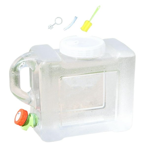 Contenedor de agua para acampar con grifo, botella de agua para uso en el jardín, en casa o picnic. 5L
