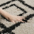 thumbnail image 5 of Safavieh Moroccan Fringe Kingston Geometric Shag Area Rug, Cream/Charcoal, 5'3" x 7'6", 5 of 9