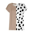 thumbnail image 4 of DailyTrove Women's Polka Dot Patchwork Sleeveless Tank - Casual Fitted Top, Edgy for Layering & Nights, 4 of 5