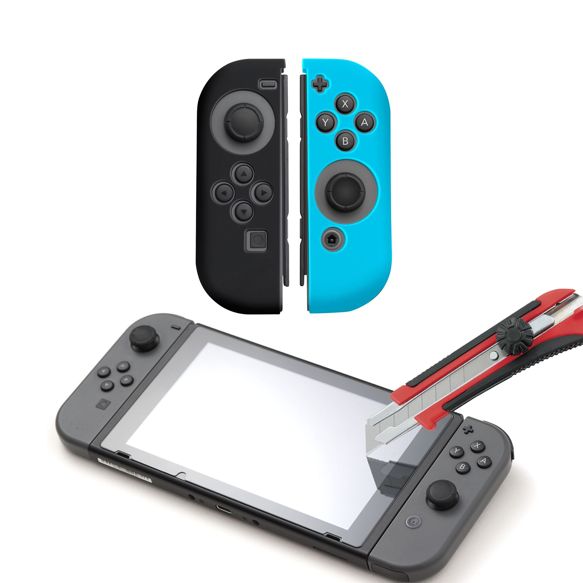 Nintendo Switch Glass Screen Protector 3in1 Bundle Kit, by Insten