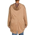 Time and Tru Women's and Plus Lightweight Anorak Jacket With Hood