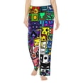 thumbnail image 2 of Lsque Geometry Dash Print Women's Pajama Pants, Lounge Pant - Comfortable Home Wear,Elastic Waistband, Stylish Design-Medium, 2 of 9