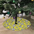 thumbnail image 2 of FMSHPON Sunflower Background Xmas Christmas Tree Skirt Stand Mat for Holiday Party Decoration Indoor Outdoor 48 inches, 2 of 3