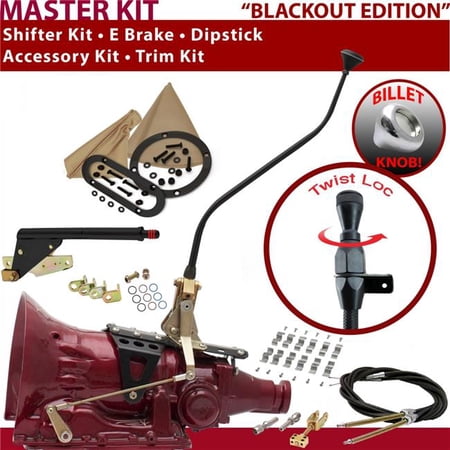 American Shifter FMX Shifter Kit Black 23 in. Swan E Brake Cable Clamp Trim Kit Dipstick for F5B2D