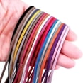 thumbnail image 3 of Hilos de cuerda de gamuza sintética de cordón de cuero de 3 mm con 100 piezas de extremos de cordón plateados, 3 of 4