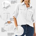 thumbnail image 3 of Jessie Kidden Long Sleeve Casual Shirts for Women Button Down Quick Dry Hiking Fishing Work Shirt UPF 50+ UV Sun Protection Summer Fall Tops, 3 of 8