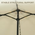 thumbnail image 5 of Ainfox 15ft Large Patio Umbrella with Solar Lights, Double-Sided Outdoor Rectangle Table Umbrellas with Sand Bag Base，Beige, 5 of 9
