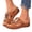 Brown, variant on Women's Wedge Sandal Casual Open Toe Backless Platform Sandal Breathable Beach Slippers Casual Slide Walking Shoes Yellow Size 9