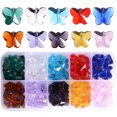 thumbnail image 1 of 100pcs Crystal Butterfly Beads Butterfly Shape Crystal Beads DIY Craft Hanging Charms, 1 of 9