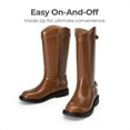 thumbnail image 5 of BURUDANI Girls Knee-High Side-Zip Riding Boots for Little Kid & Big Kid Sizes, 5 of 6