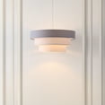 thumbnail image 2 of SAFAVIEH Clelia LED Grey Fabric Pendant Light with Grey Linen Shade, 2 of 8