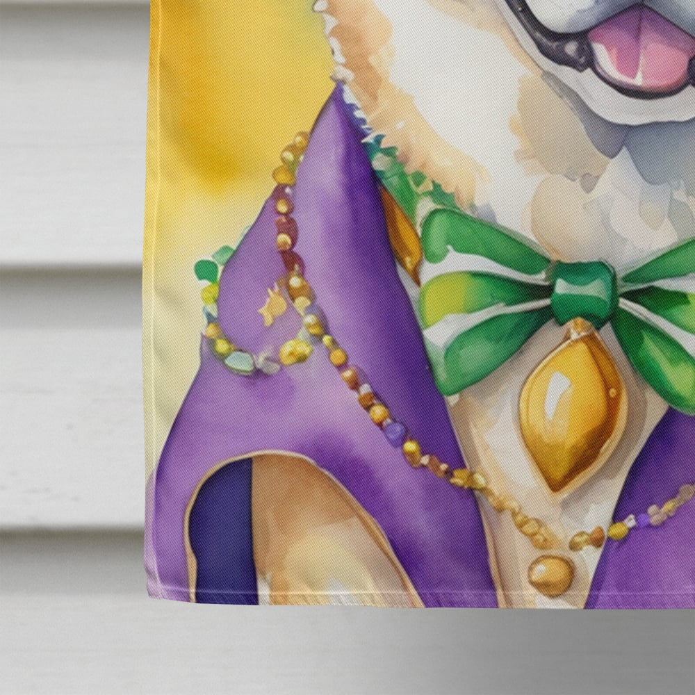 Akita King of Mardi Gras House Flag 28 in x 40 in