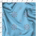 thumbnail image 3 of Soimoi Blue Silk Fabric Shells Ocean Print Fabric by Yard 42 Inch Wide, 3 of 6