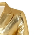 thumbnail image 6 of guisaled Men's Sequins Gold Blazer Suit Jacket Slim Fit Two Button Notched Lapel Sport Coats Wedding Prom Dinner Party Club Dressy Jackets, 6 of 9