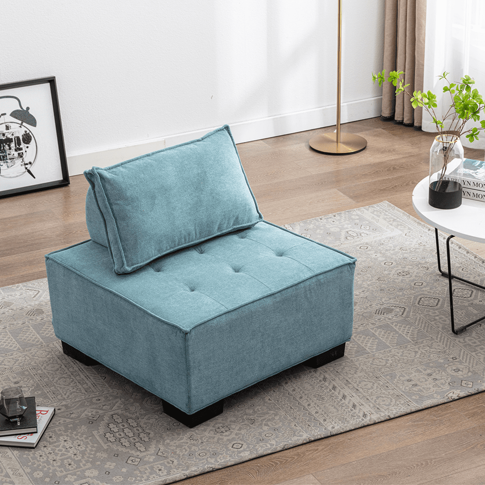 SESSLIFE Lazy Chair, Modular Sectional Single Sofa with Sturdy Backrest