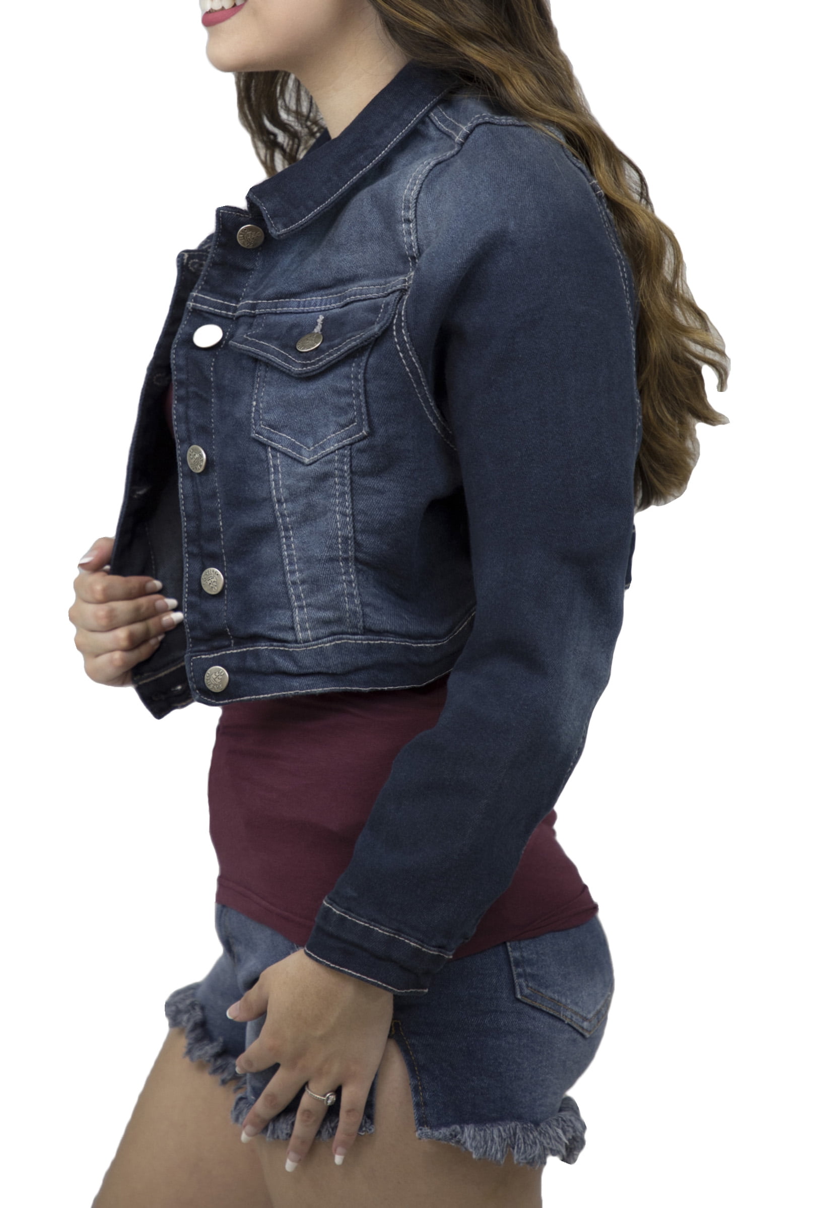 Womens 2024 Denim Long Sleeve Button Jacket,Casual Fashion