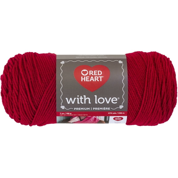 Red Heart With Love Yarn-Holly Berry, Multipack Of 3
