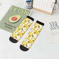 thumbnail image 7 of Fuzoiu Lilies Flowers Print Adult Socks, Crew Moisture-wicking Socks, Unisex Cushion Crew Socks,Casual Sports Ankle Socks, 7 of 7