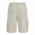 thumbnail image 5 of HKYNLAG Cargo Shorts for Men Summer Elastic Waist Knee Length Bermuda Shorts Lightweight Work Long Shorts Big and Tall Cargo Shorts with Pockets Light Gray XL, 5 of 6